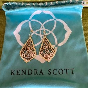 Kendra Scott- Addie filigree earrings- rose and yellow gold
